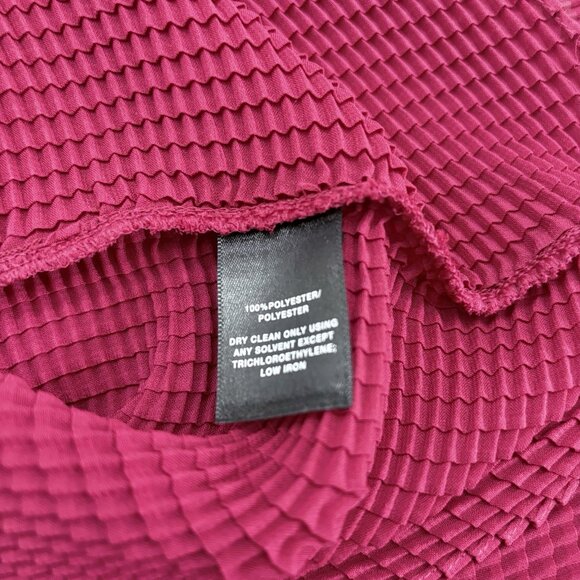 Lafayette 148 New York Red Top‎ Womens SZ Large Semi Sheer texture Professional - Picture 10 of 10